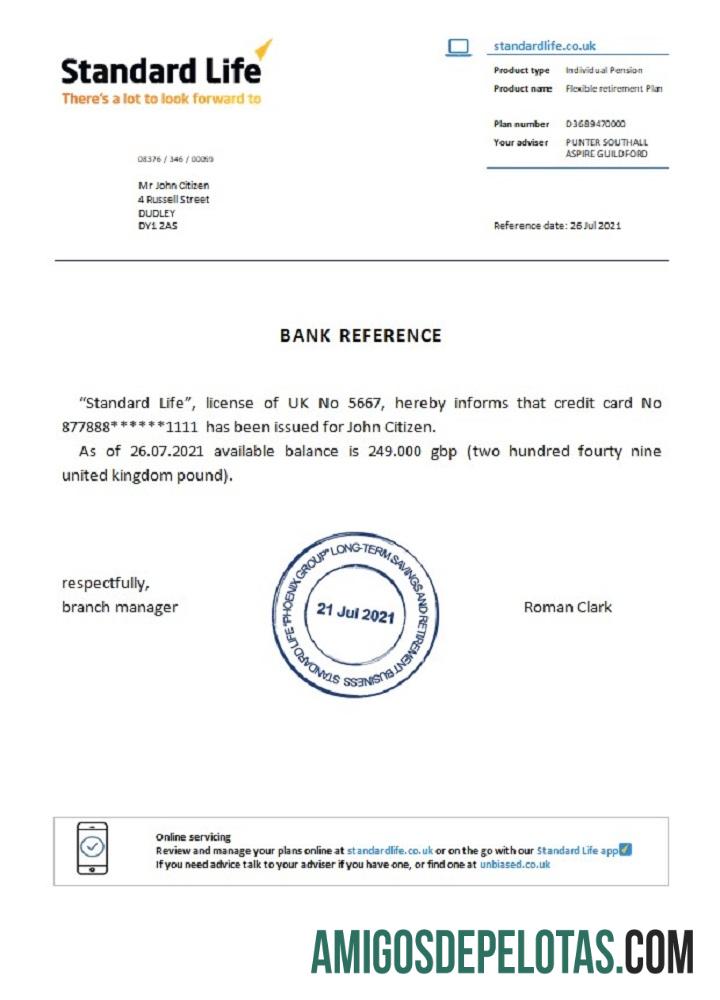 Referência de vida padrão do Reino Unido modelo